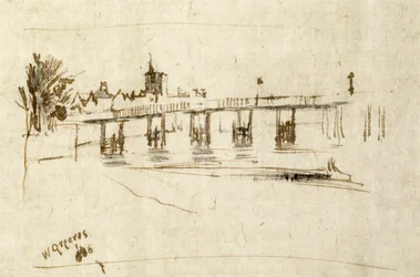 Ponte velha de Battersea, c.1890